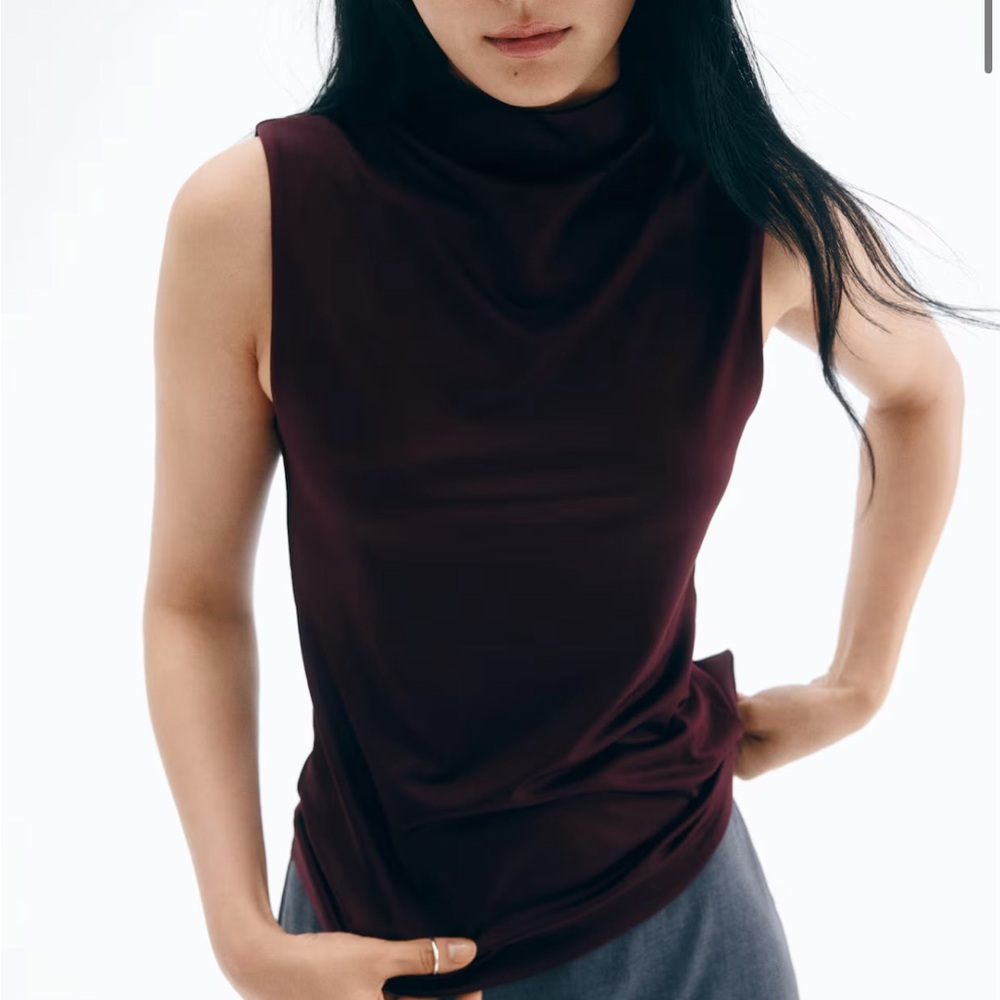 H&M Sleeveless Burgundy Top